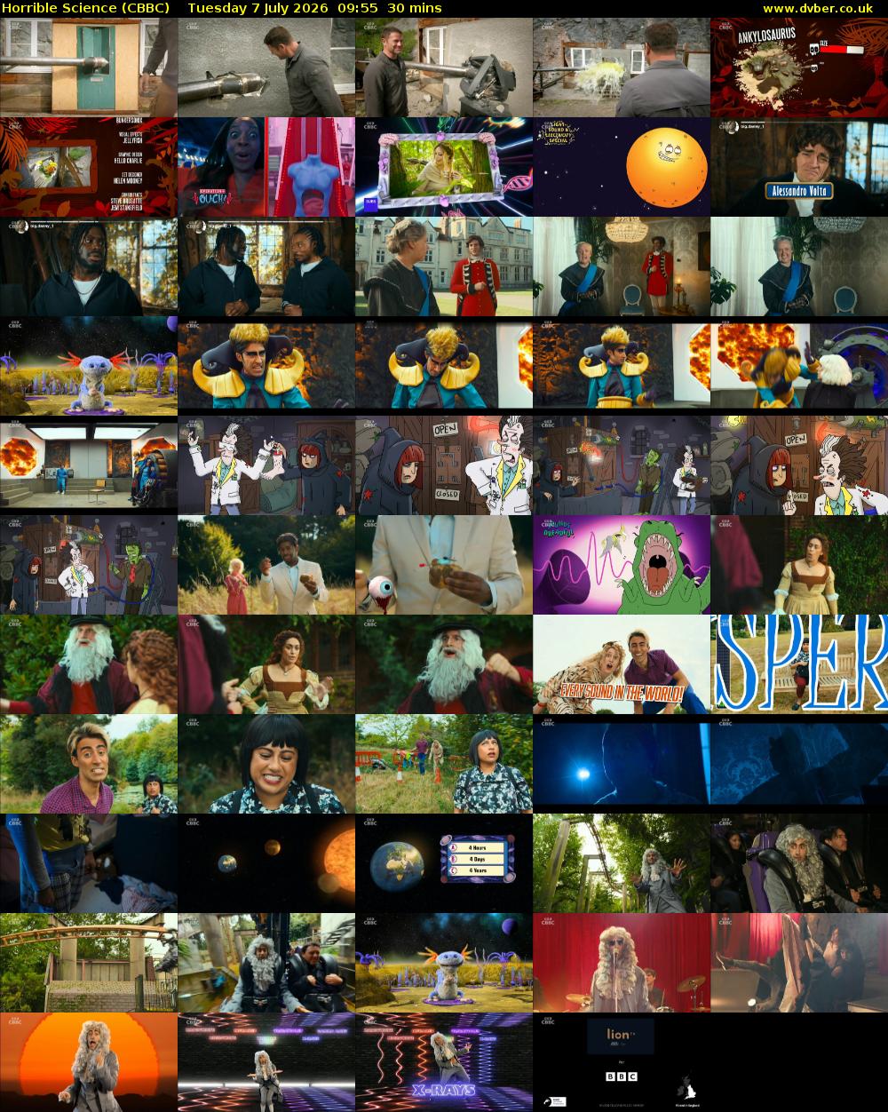 Horrible Science (CBBC) Tuesday 7 July 2026 09:55 - 10:25