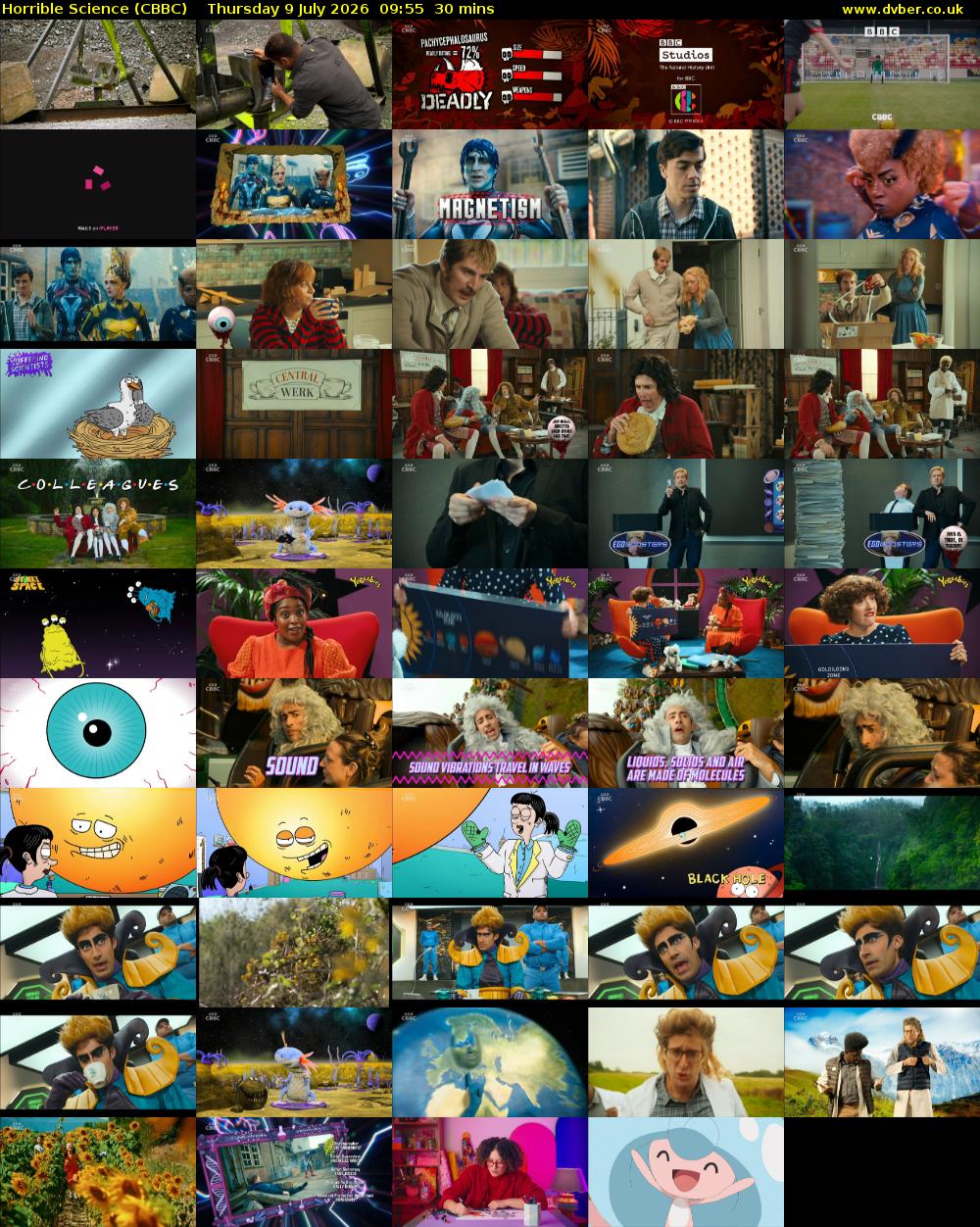 Horrible Science (CBBC) Thursday 9 July 2026 09:55 - 10:25