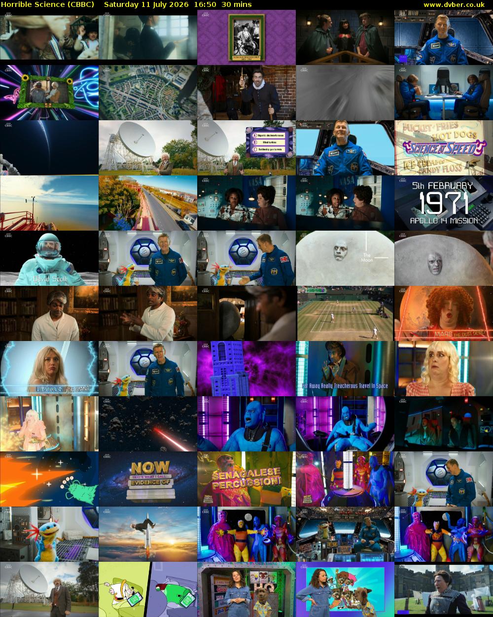 Horrible Science (CBBC) Saturday 11 July 2026 16:50 - 17:20