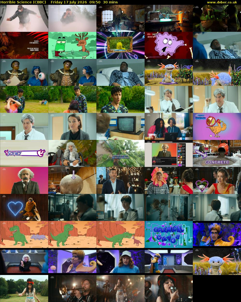 Horrible Science (CBBC) Friday 17 July 2026 09:50 - 10:20