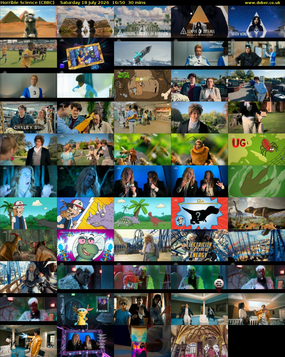 Horrible Science (CBBC) Saturday 18 July 2026 16:50 - 17:20