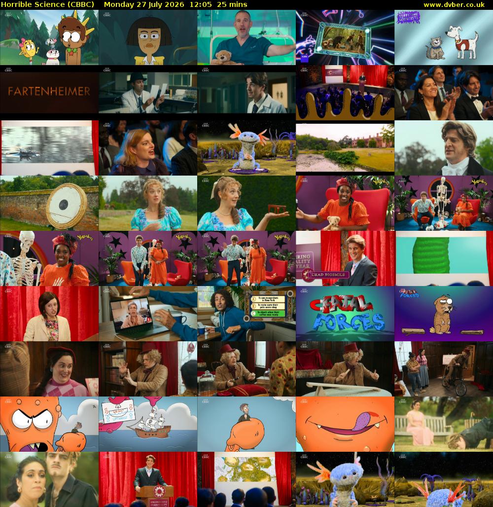 Horrible Science (CBBC) Monday 27 July 2026 12:05 - 12:30