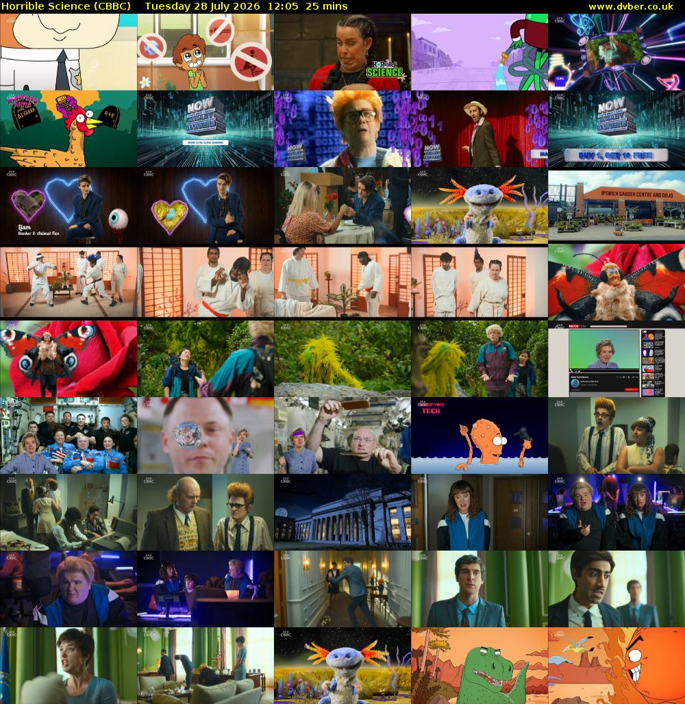 Horrible Science (CBBC) Tuesday 28 July 2026 12:05 - 12:30