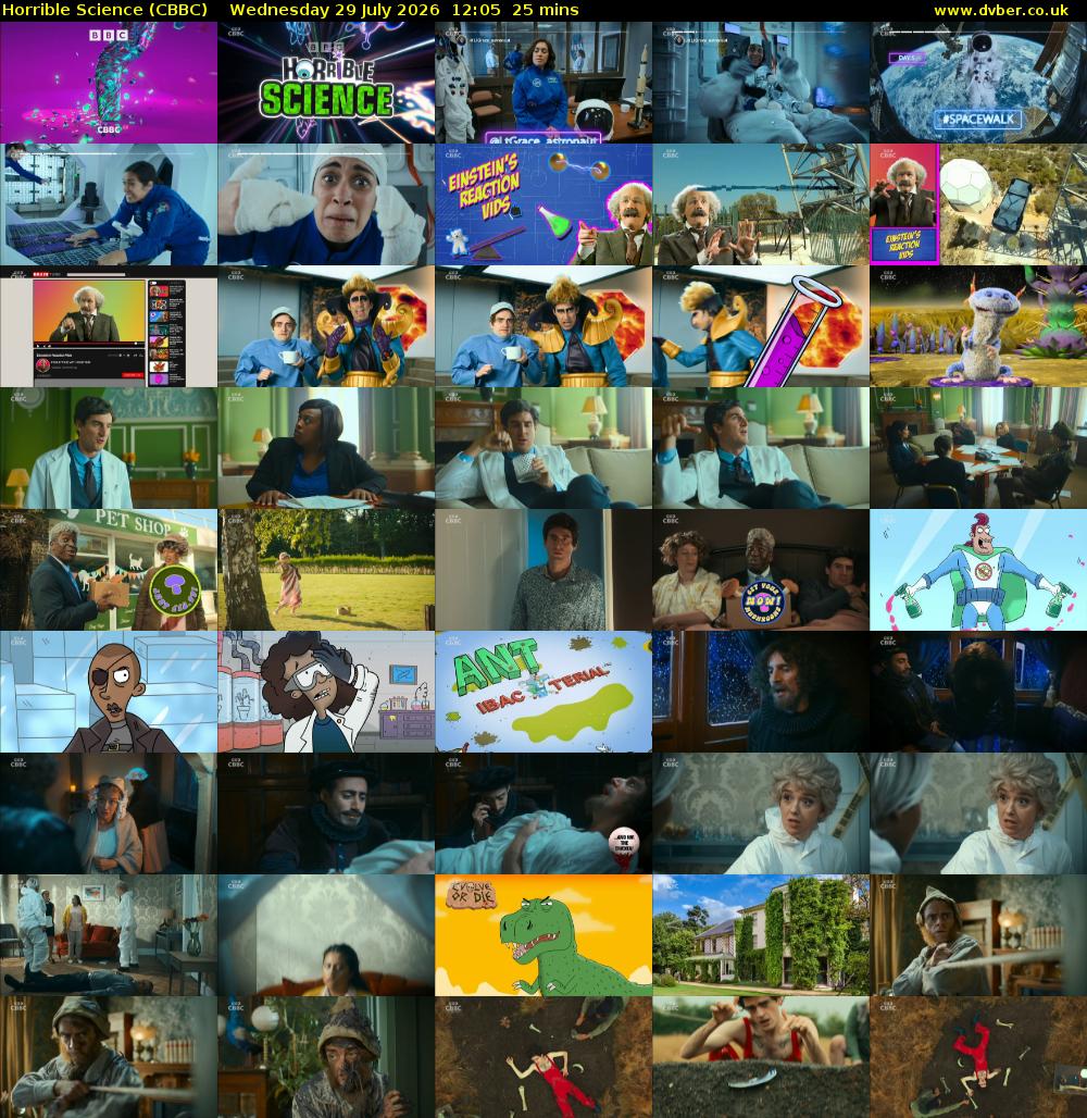 Horrible Science (CBBC) Wednesday 29 July 2026 12:05 - 12:30