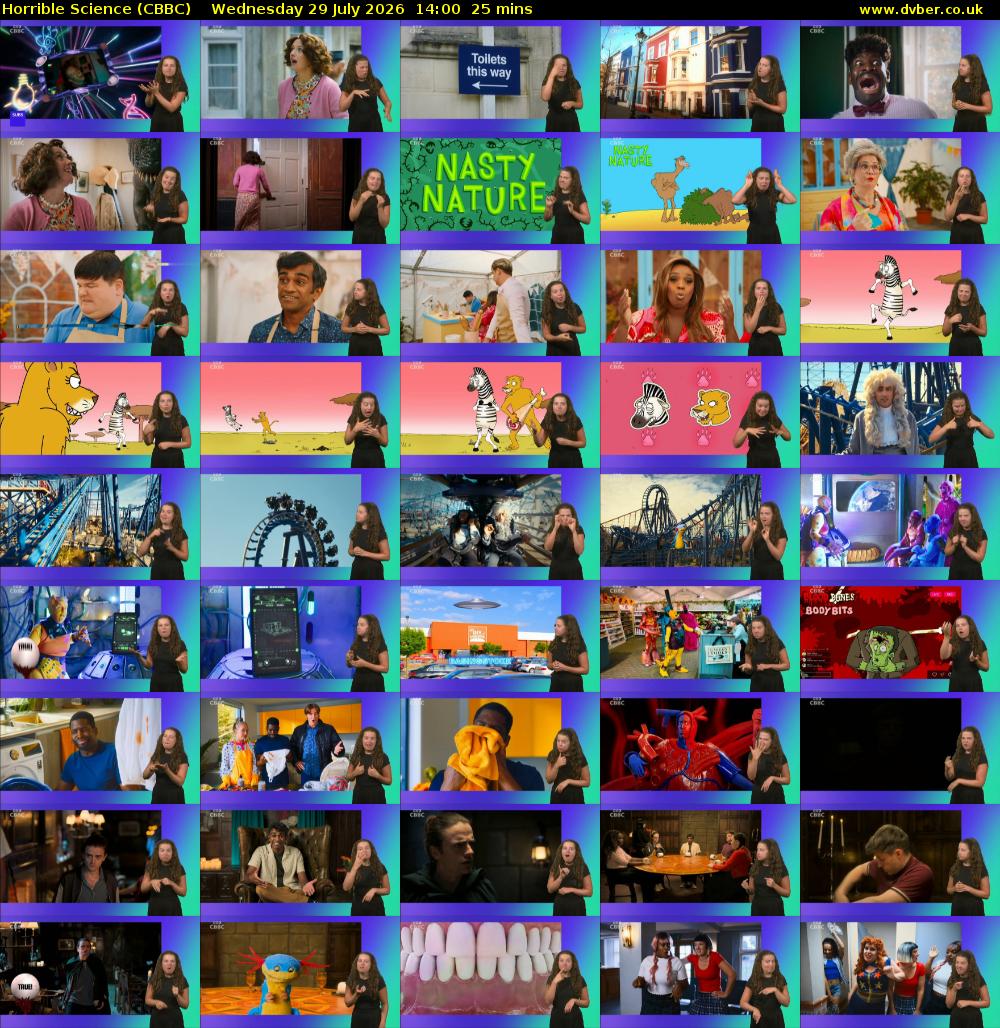 Horrible Science (CBBC) Wednesday 29 July 2026 14:00 - 14:25