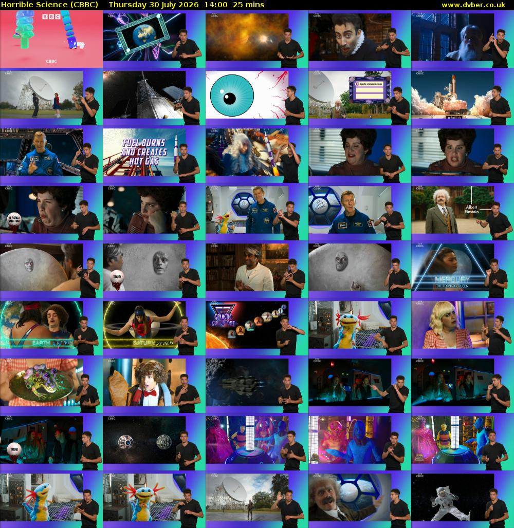 Horrible Science (CBBC) Thursday 30 July 2026 14:00 - 14:25