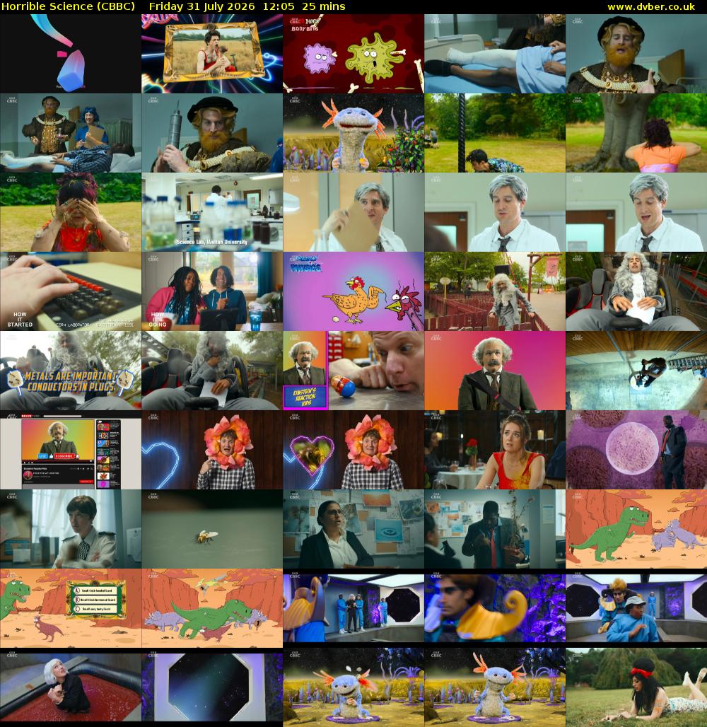 Horrible Science (CBBC) Friday 31 July 2026 12:05 - 12:30