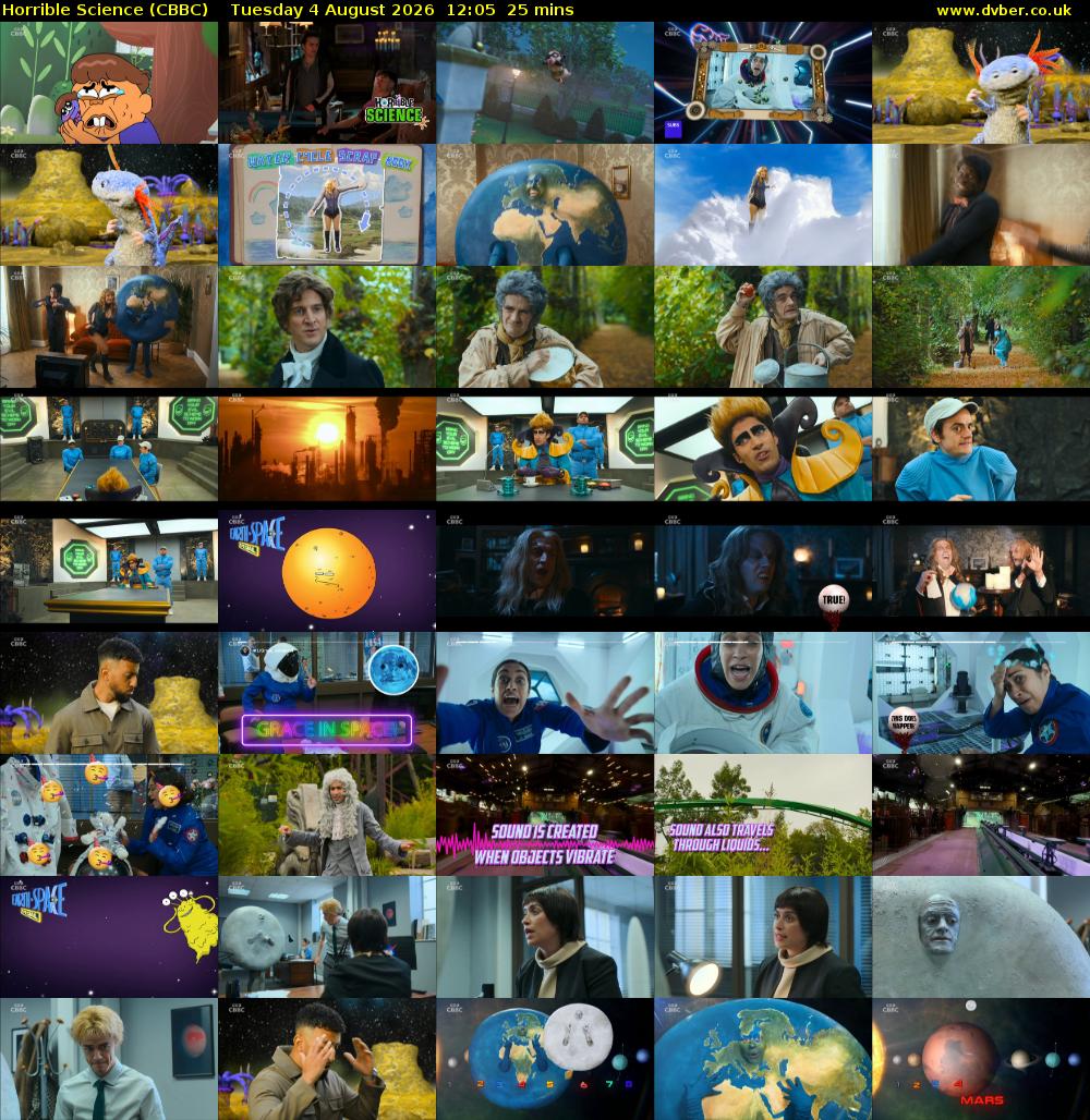 Horrible Science (CBBC) Tuesday 4 August 2026 12:05 - 12:30