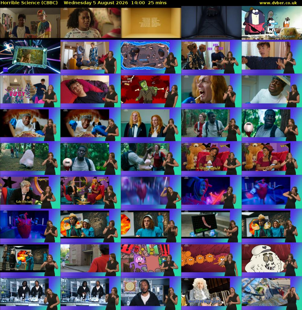Horrible Science (CBBC) Wednesday 5 August 2026 14:00 - 14:25