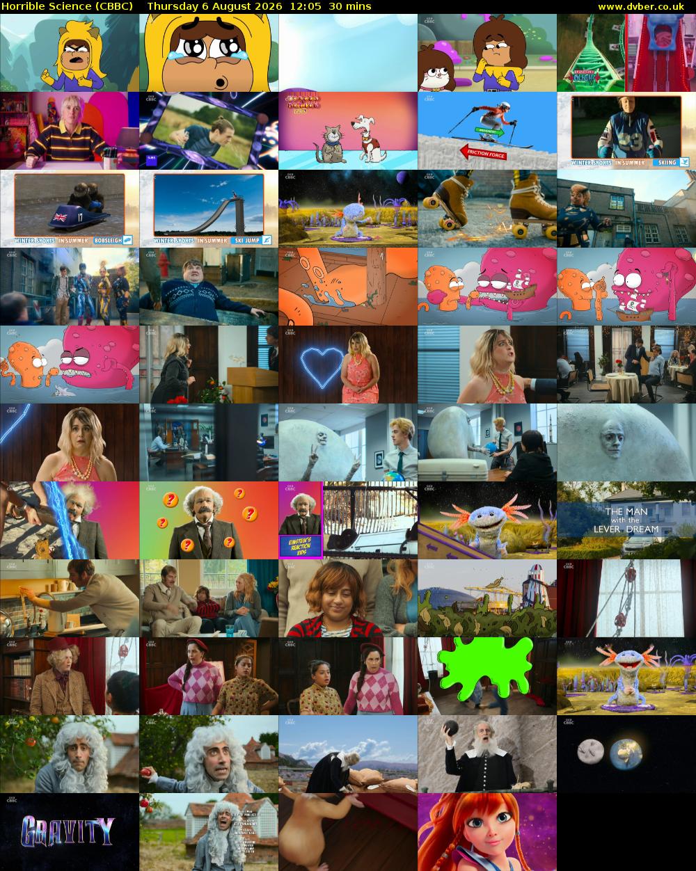 Horrible Science (CBBC) Thursday 6 August 2026 12:05 - 12:35