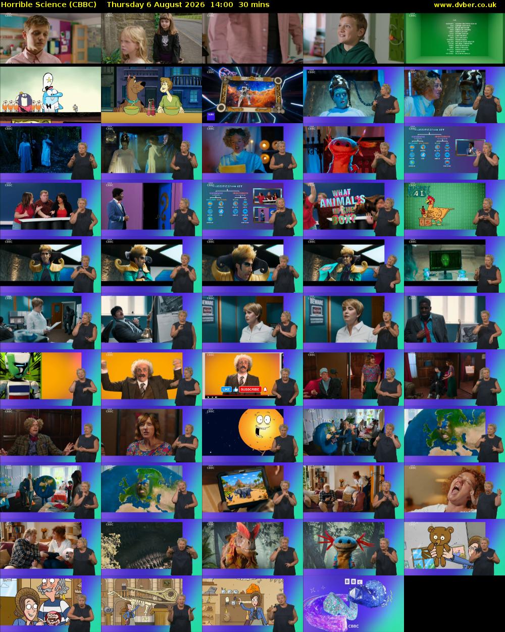 Horrible Science (CBBC) Thursday 6 August 2026 14:00 - 14:30