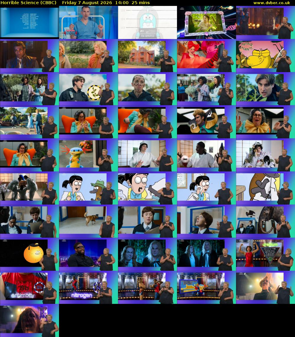 Horrible Science (CBBC) Friday 7 August 2026 14:00 - 14:25