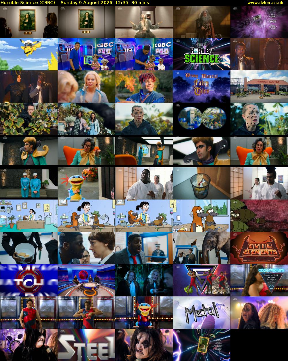 Horrible Science (CBBC) Sunday 9 August 2026 12:35 - 13:05
