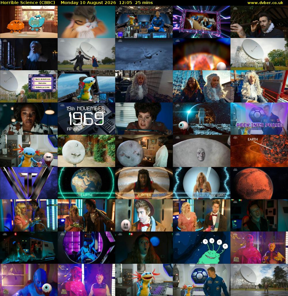 Horrible Science (CBBC) Monday 10 August 2026 12:05 - 12:30