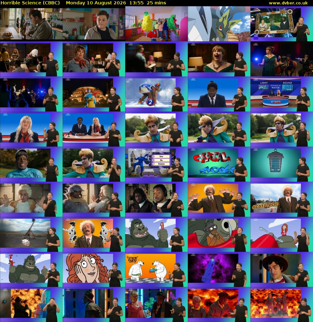 Horrible Science (CBBC) Monday 10 August 2026 13:55 - 14:20