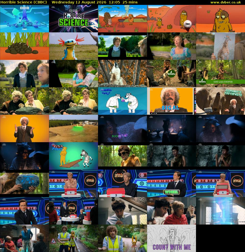 Horrible Science (CBBC) Wednesday 12 August 2026 12:05 - 12:30