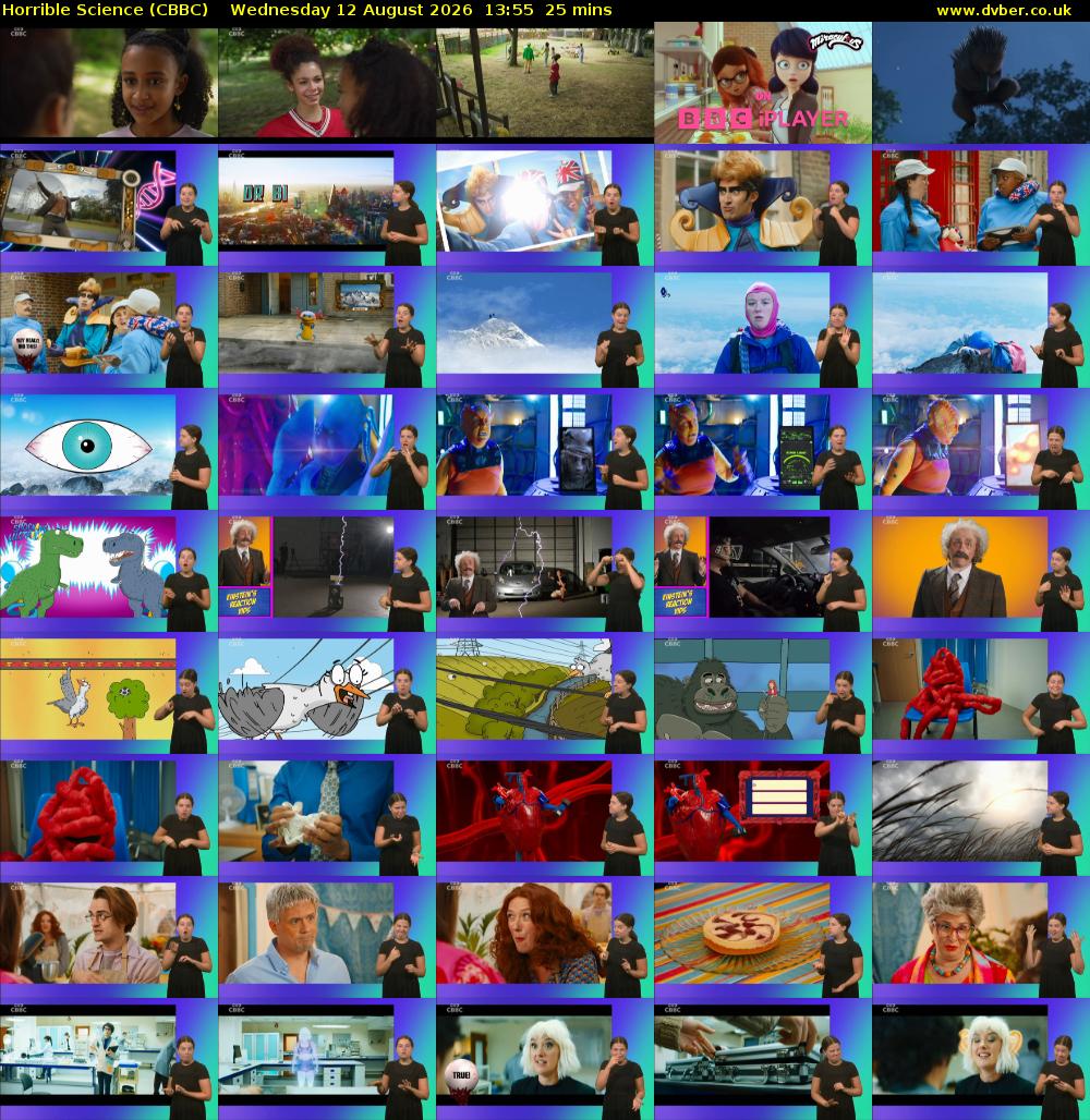 Horrible Science (CBBC) Wednesday 12 August 2026 13:55 - 14:20