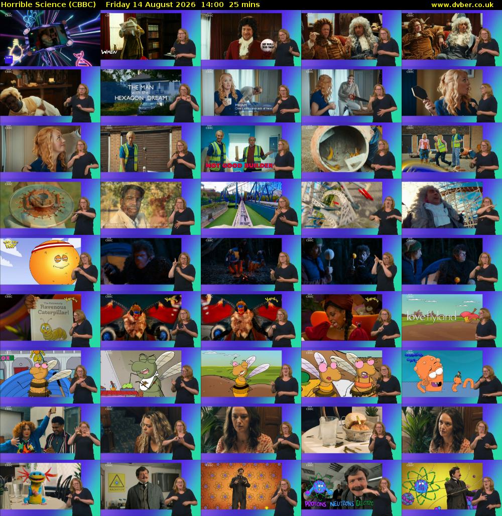 Horrible Science (CBBC) Friday 14 August 2026 14:00 - 14:25