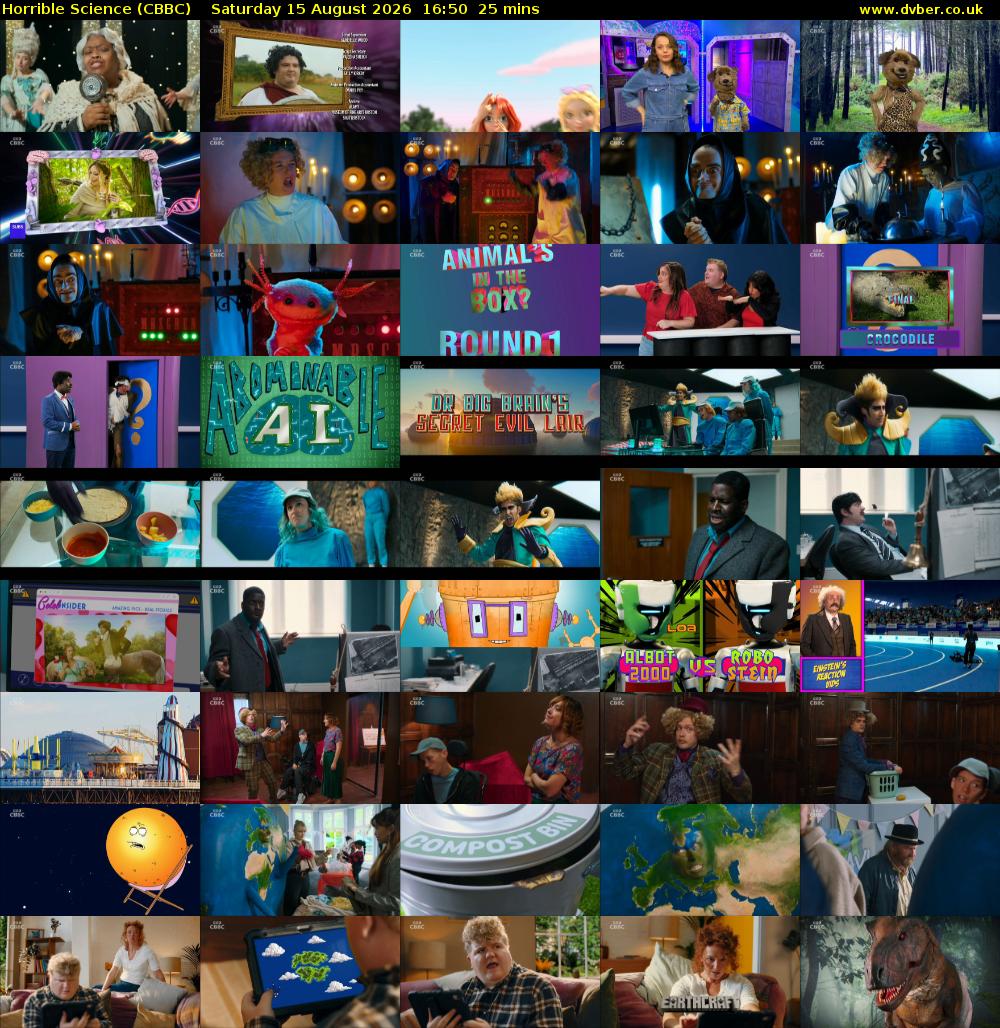 Horrible Science (CBBC) Saturday 15 August 2026 16:50 - 17:15