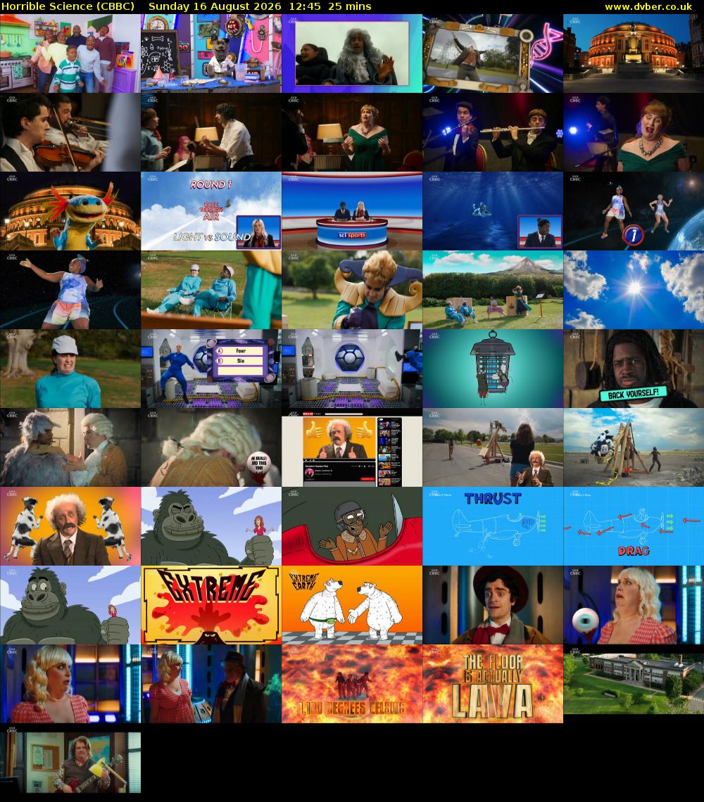 Horrible Science (CBBC) Sunday 16 August 2026 12:45 - 13:10