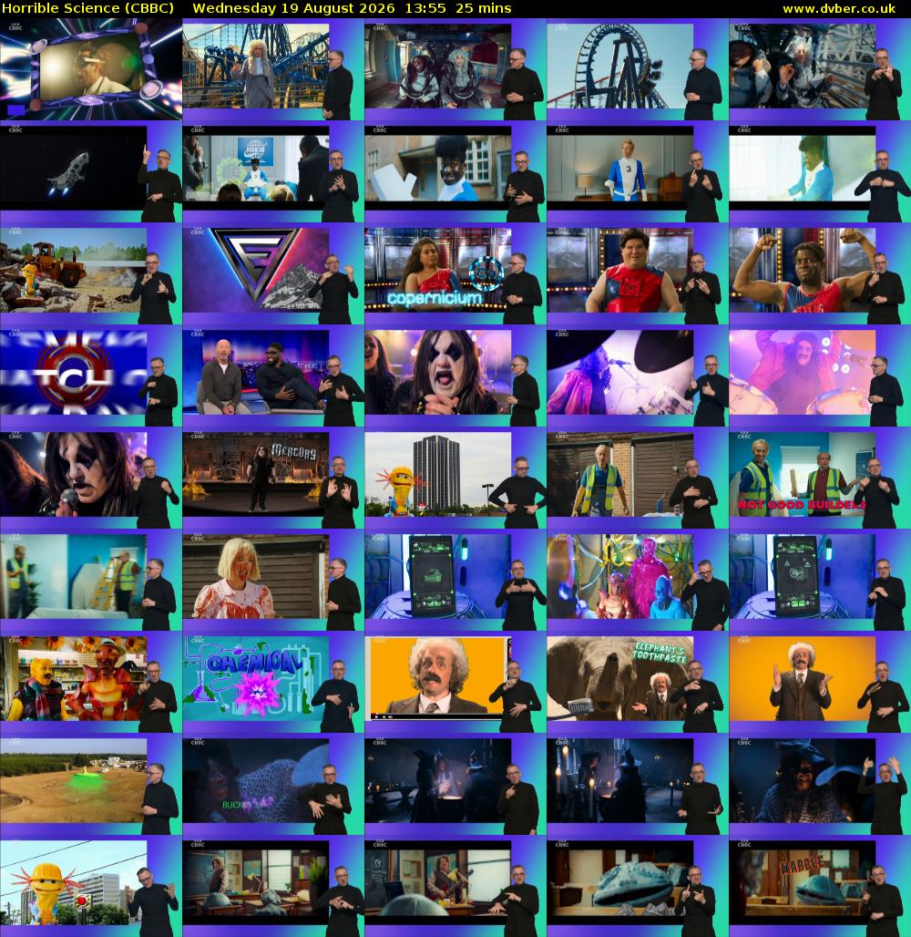 Horrible Science (CBBC) Wednesday 19 August 2026 13:55 - 14:20