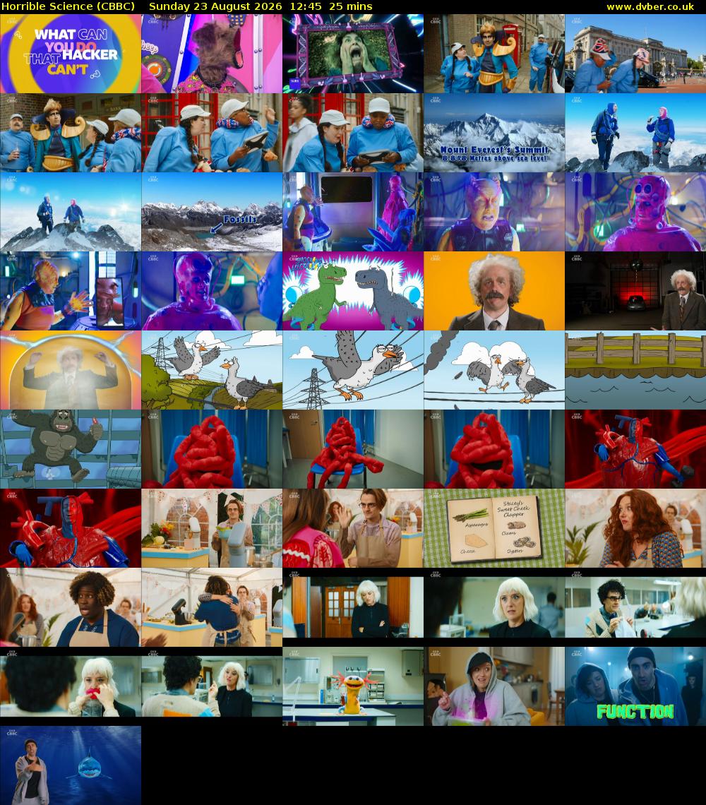 Horrible Science (CBBC) Sunday 23 August 2026 12:45 - 13:10