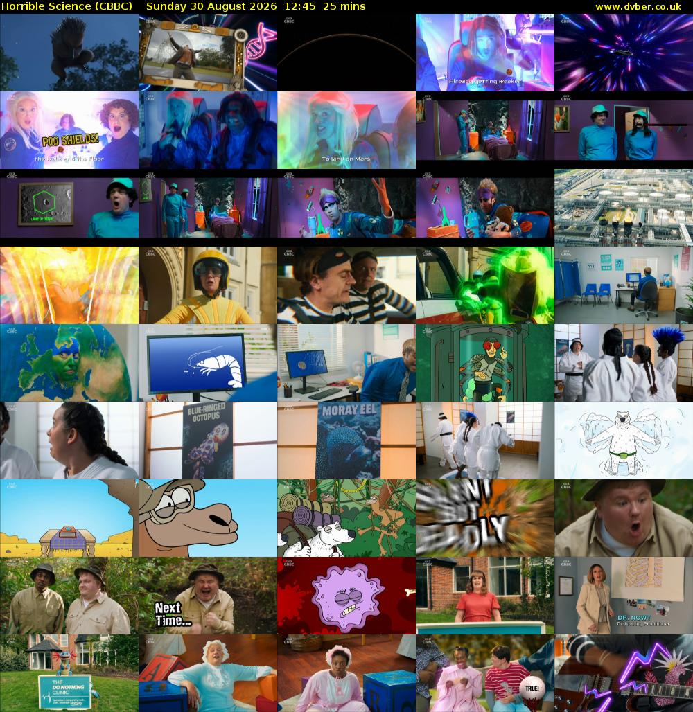 Horrible Science (CBBC) Sunday 30 August 2026 12:45 - 13:10