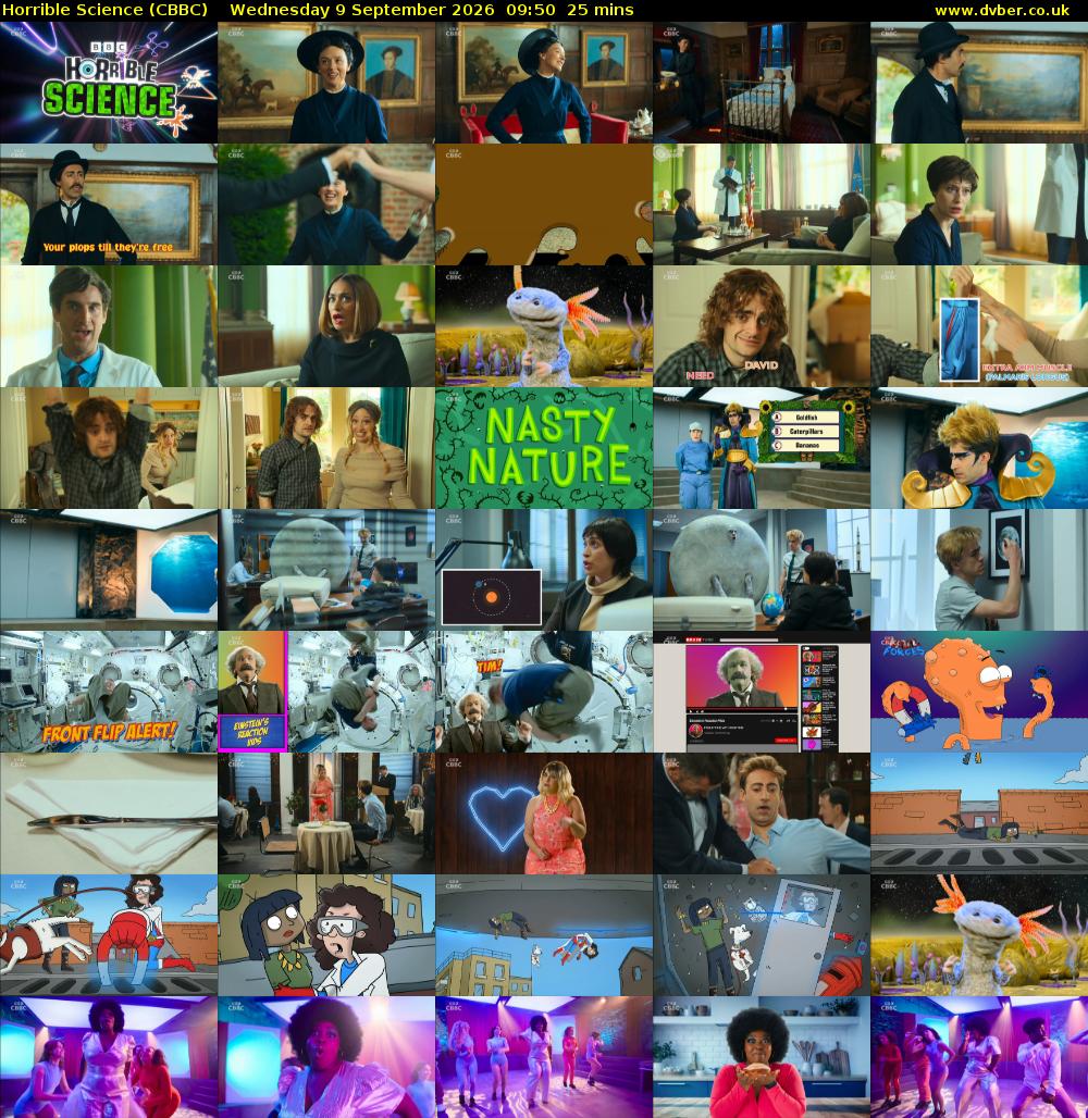 Horrible Science (CBBC) Wednesday 9 September 2026 09:50 - 10:15