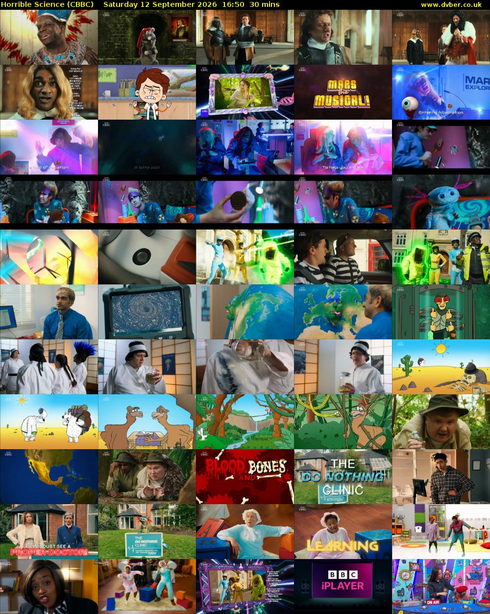 Horrible Science (CBBC) Saturday 12 September 2026 16:50 - 17:20