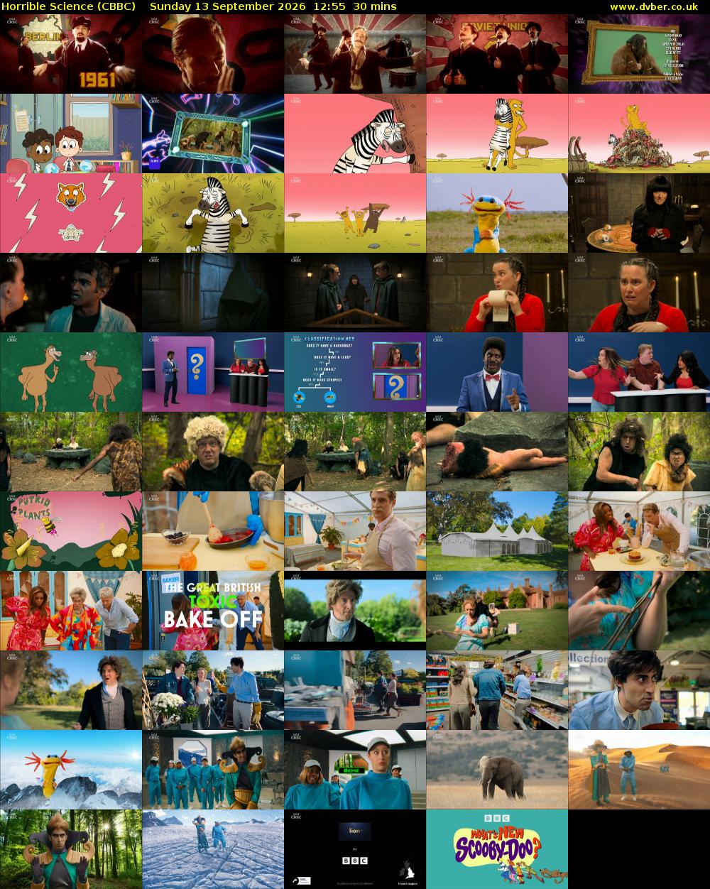 Horrible Science (CBBC) Sunday 13 September 2026 12:55 - 13:25