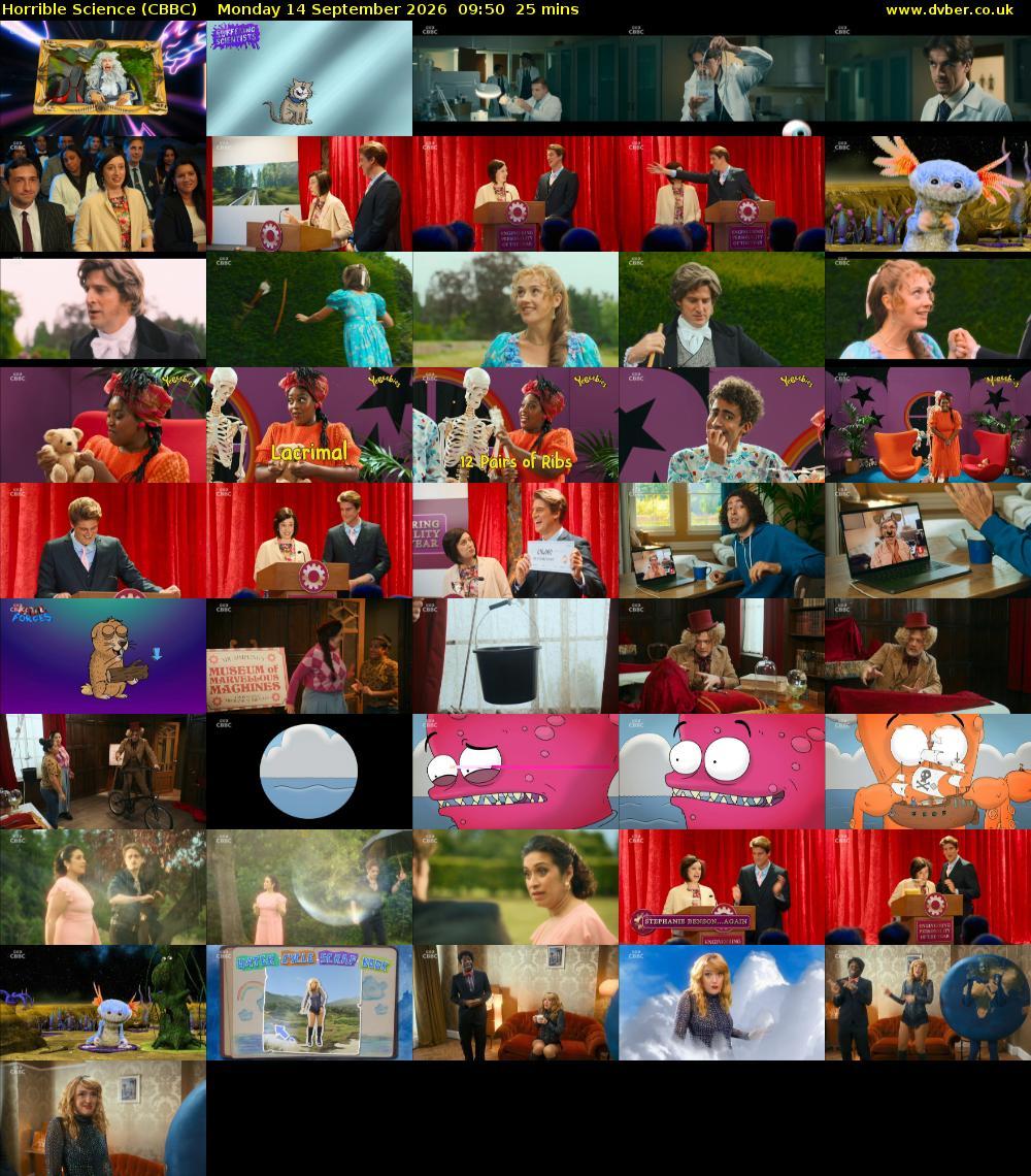 Horrible Science (CBBC) Monday 14 September 2026 09:50 - 10:15