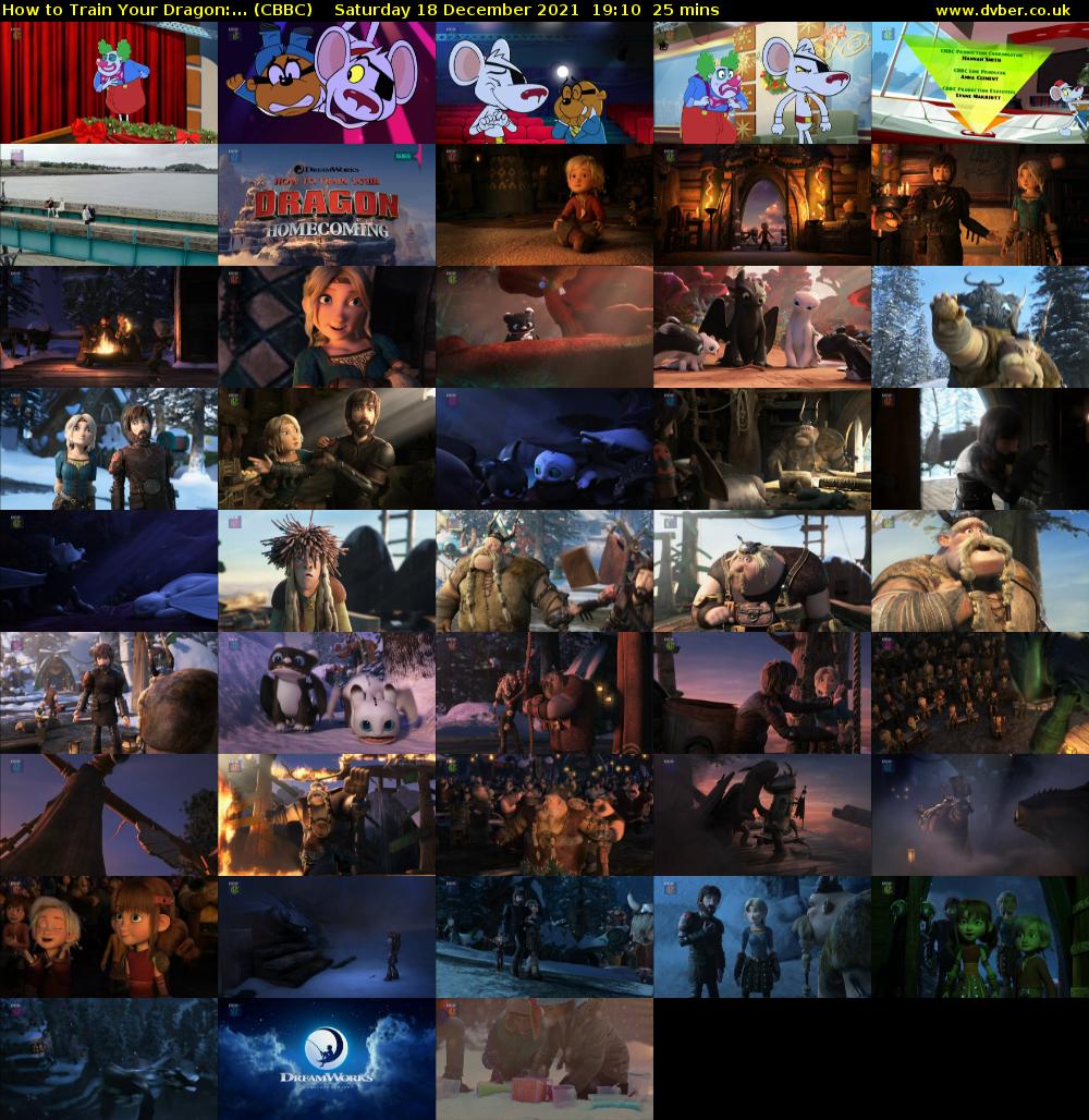 How to Train Your Dragon:... (CBBC) Saturday 18 December 2021 19:10 - 19:35