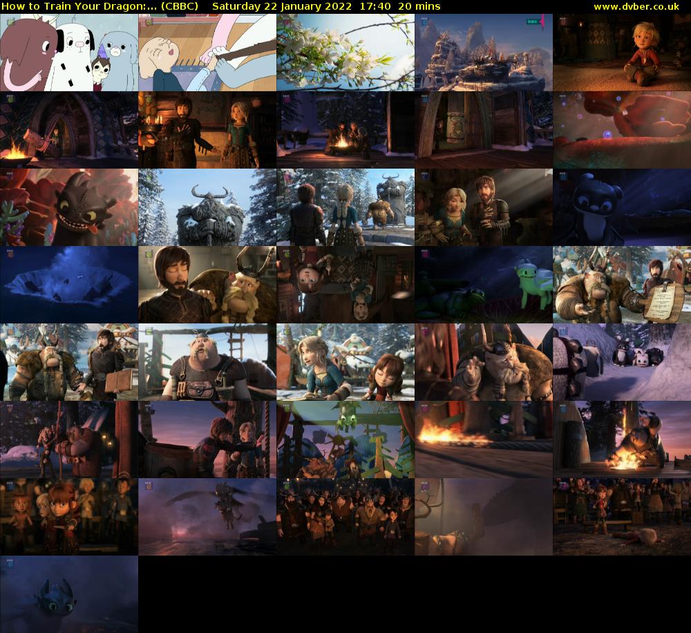 How to Train Your Dragon:... (CBBC) Saturday 22 January 2022 17:40 - 18:00