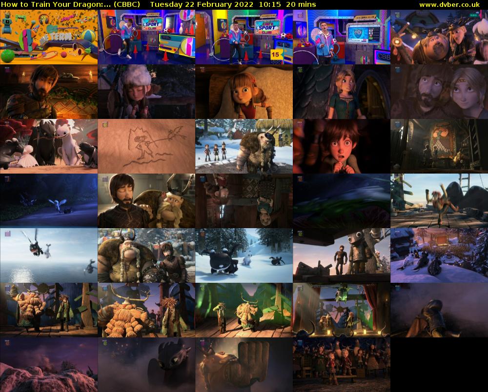 How to Train Your Dragon:... (CBBC) Tuesday 22 February 2022 10:15 - 10:35