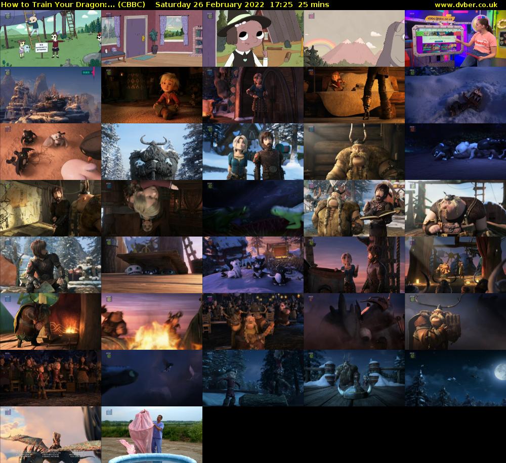 How to Train Your Dragon:... (CBBC) Saturday 26 February 2022 17:25 - 17:50