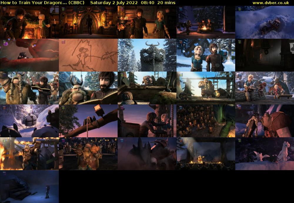 How to Train Your Dragon:... (CBBC) Saturday 2 July 2022 08:40 - 09:00