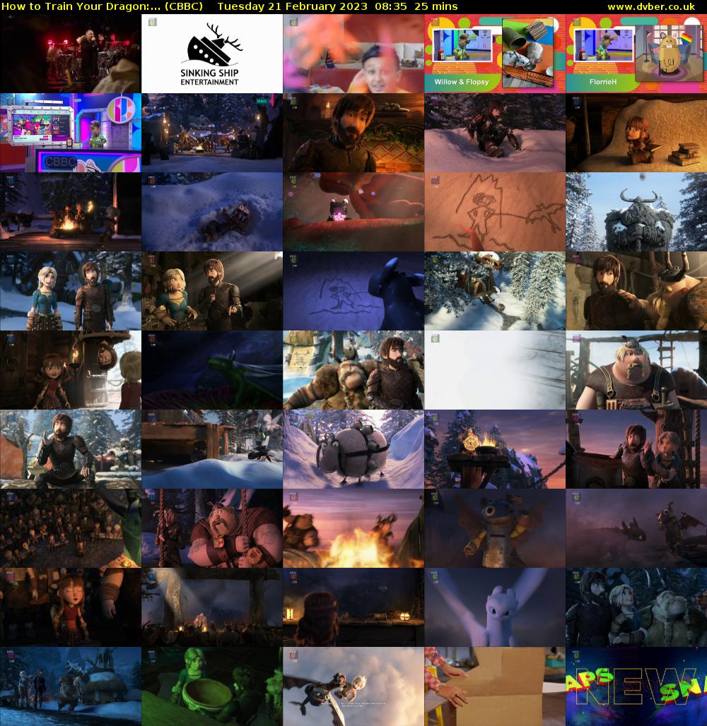 How to Train Your Dragon:... (CBBC) Tuesday 21 February 2023 08:35 - 09:00