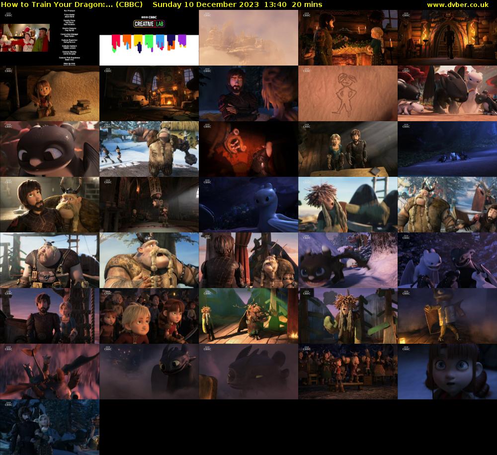 How to Train Your Dragon:... (CBBC) Sunday 10 December 2023 13:40 - 14:00