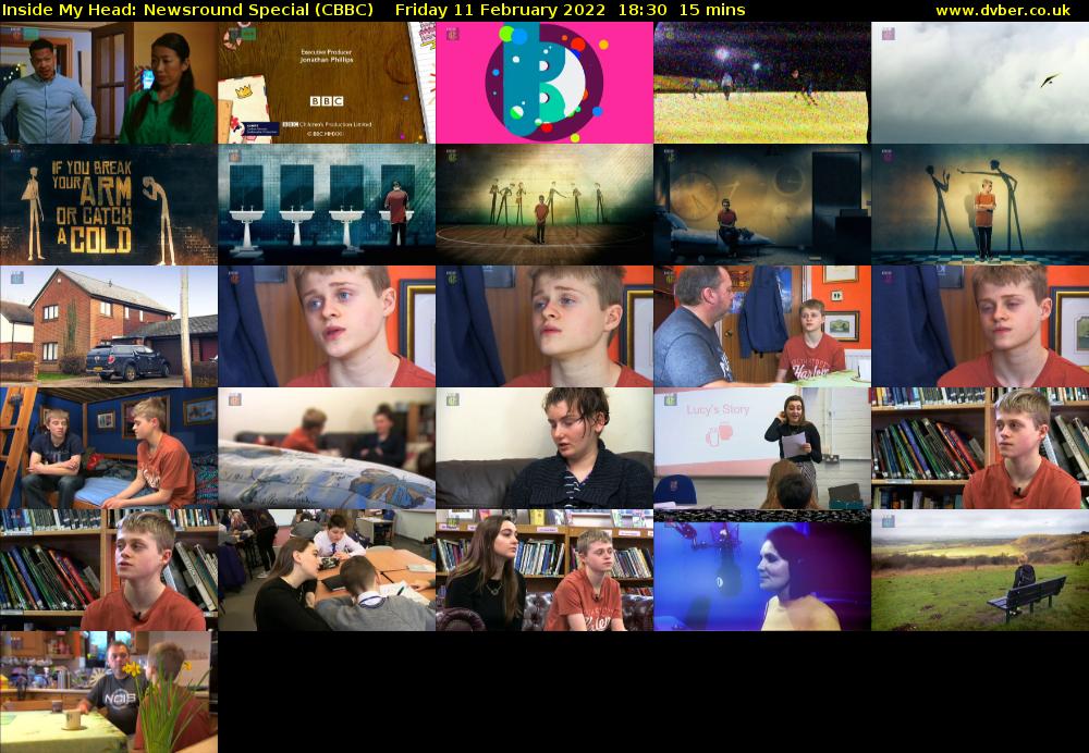 Inside My Head: Newsround Special (CBBC) Friday 11 February 2022 18:30 - 18:45