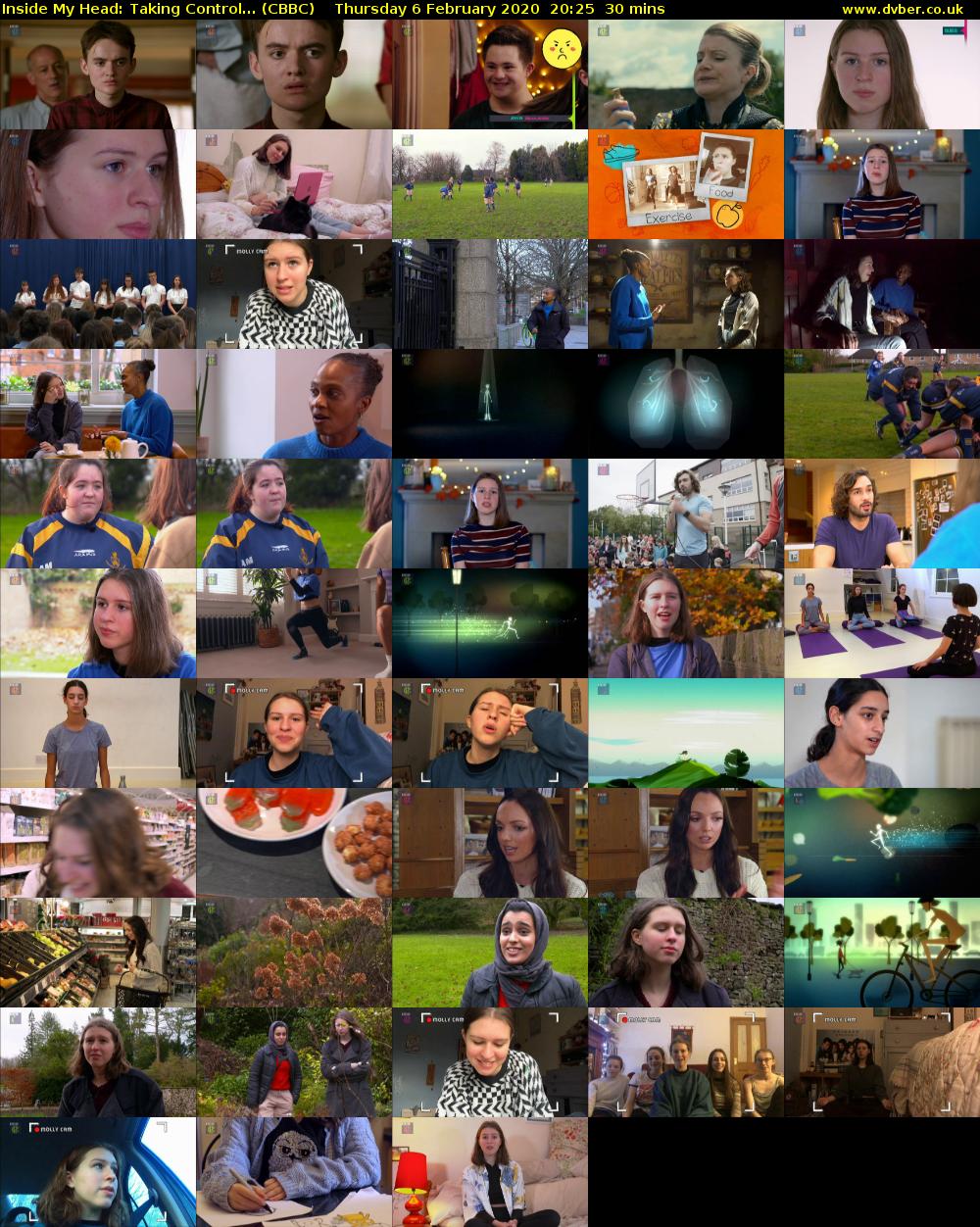 Inside My Head: Taking Control... (CBBC) Thursday 6 February 2020 20:25 - 20:55
