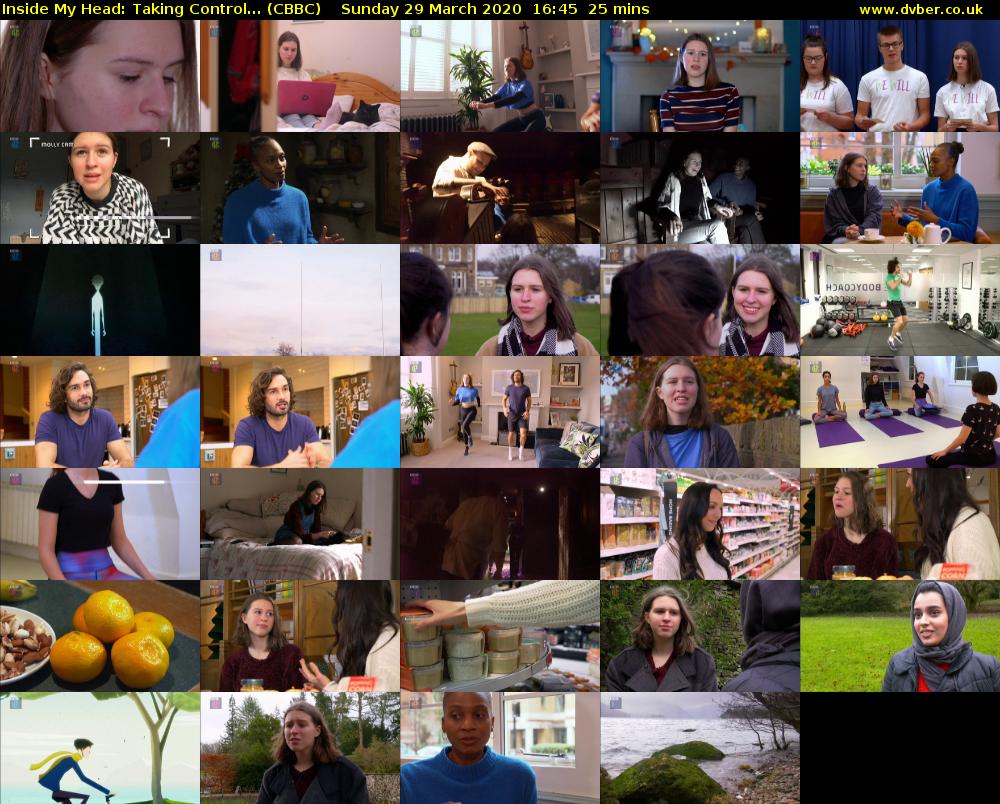 Inside My Head: Taking Control... (CBBC) Sunday 29 March 2020 16:45 - 17:10
