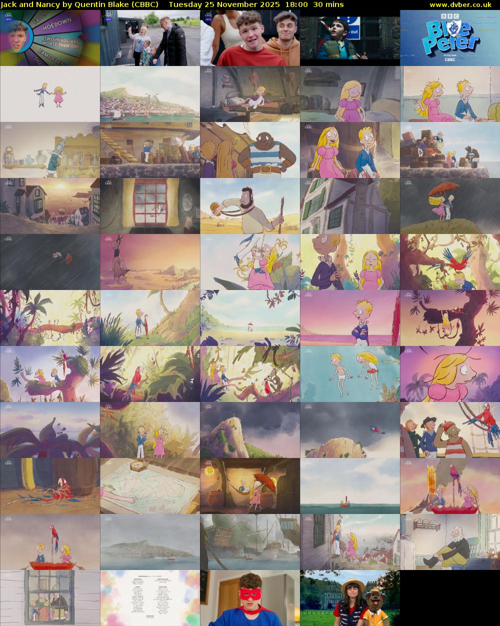 Jack and Nancy by Quentin Blake (CBBC) Tuesday 25 November 2025 18:00 - 18:30