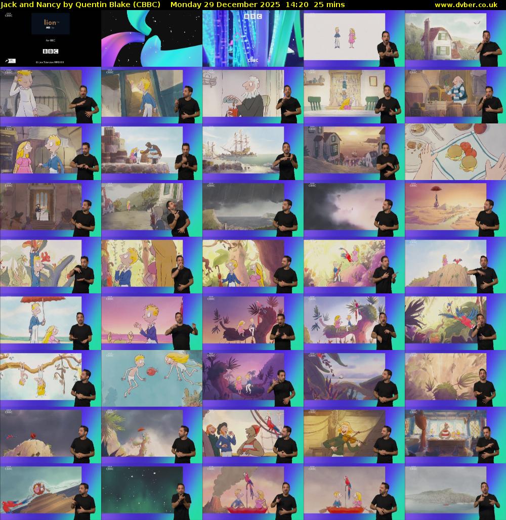 Jack and Nancy by Quentin Blake (CBBC) Monday 29 December 2025 14:20 - 14:45