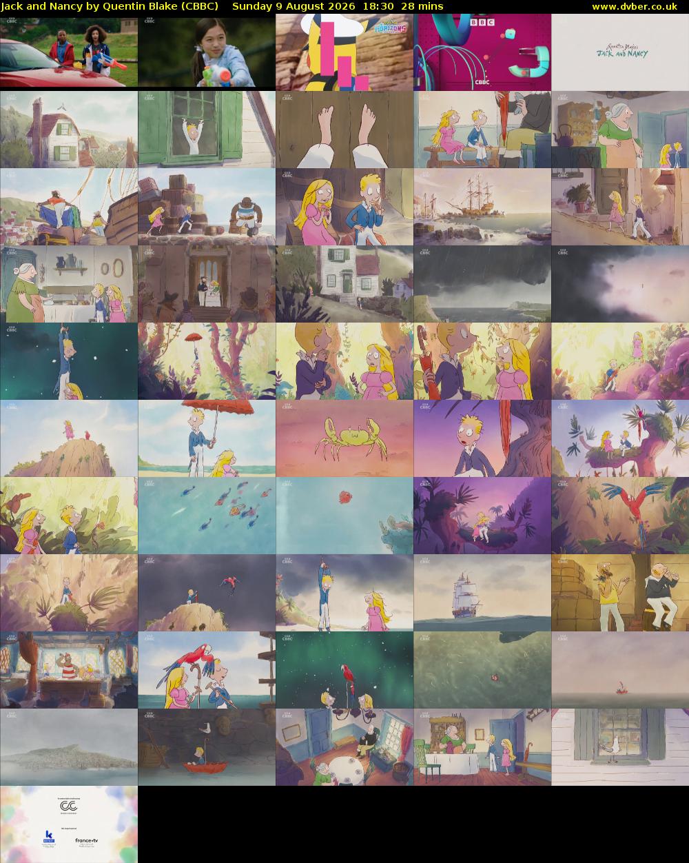 Jack and Nancy by Quentin Blake (CBBC) Sunday 9 August 2026 18:30 - 18:58