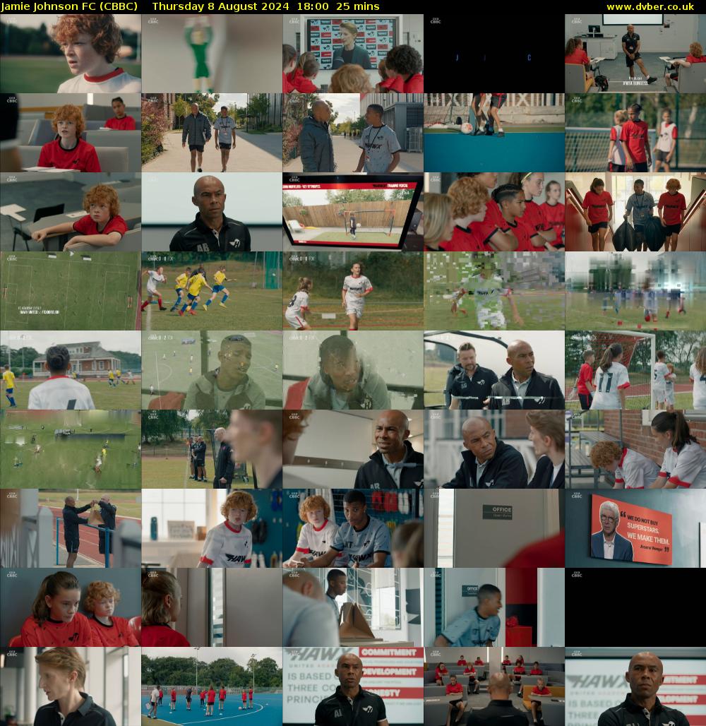 Jamie Johnson FC (CBBC) Thursday 8 August 2024 18:00 - 18:25