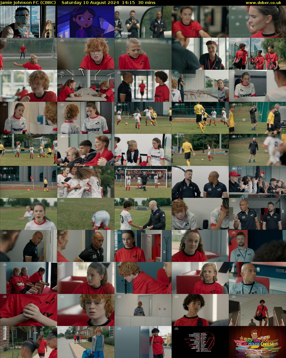 Jamie Johnson FC (CBBC) Saturday 10 August 2024 14:15 - 14:45