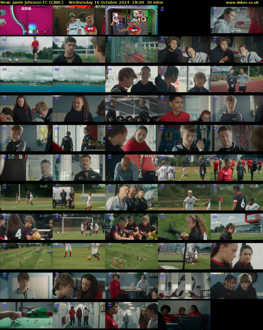 Jamie Johnson FC (CBBC) Wednesday 16 October 2024 18:00 - 18:30