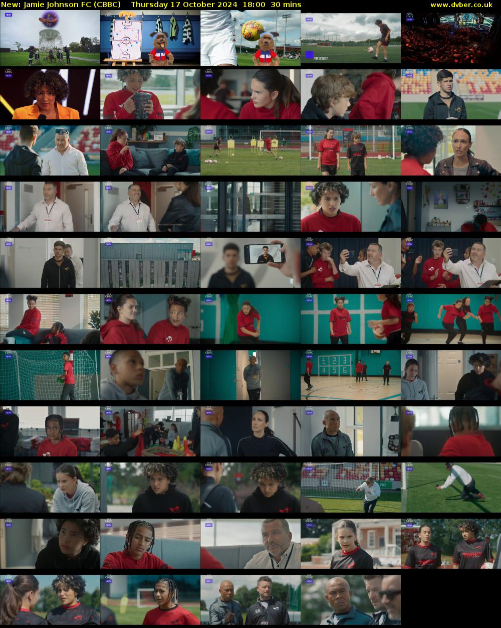 Jamie Johnson FC (CBBC) Thursday 17 October 2024 18:00 - 18:30