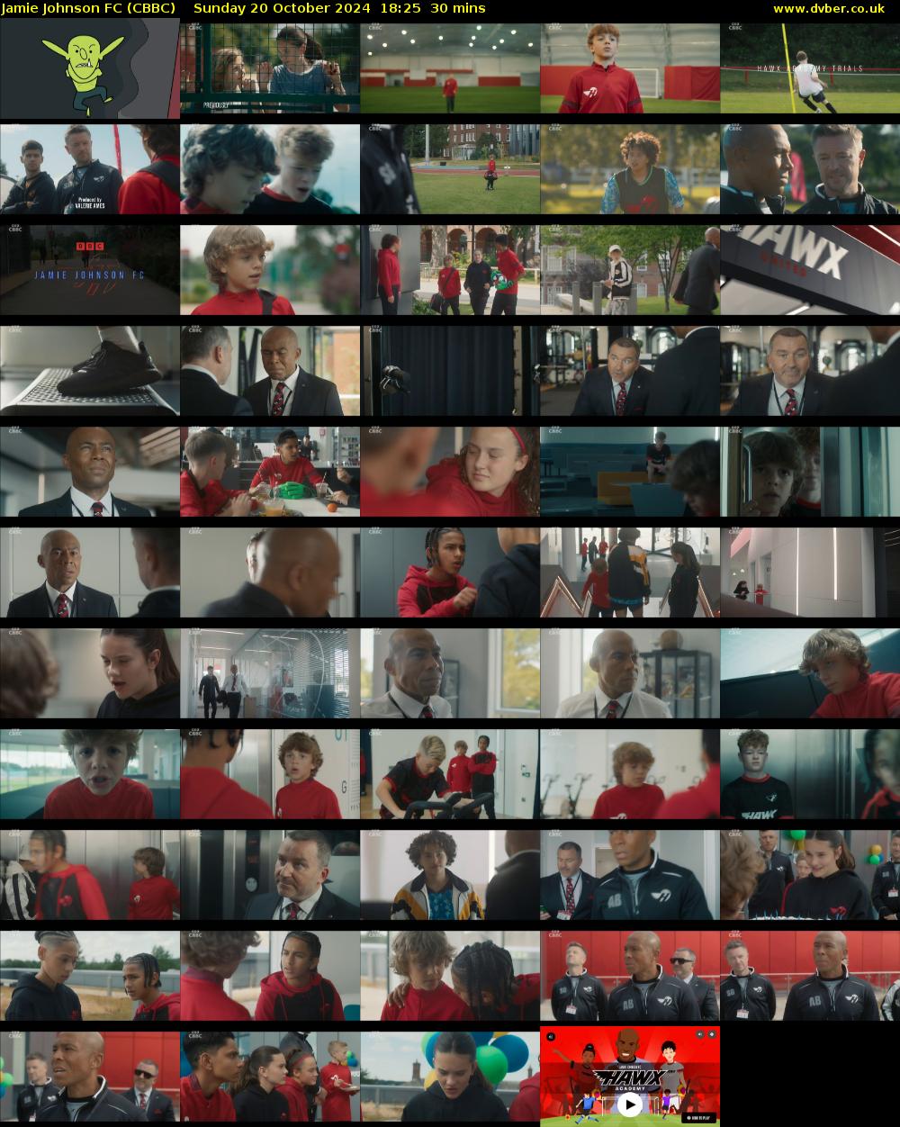 Jamie Johnson FC (CBBC) Sunday 20 October 2024 18:25 - 18:55