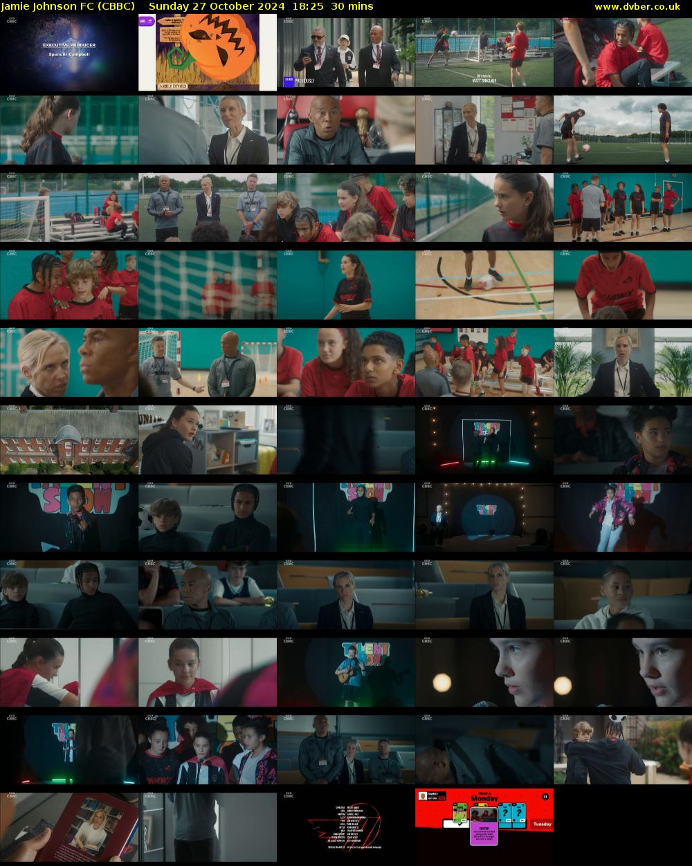 Jamie Johnson FC (CBBC) Sunday 27 October 2024 18:25 - 18:55